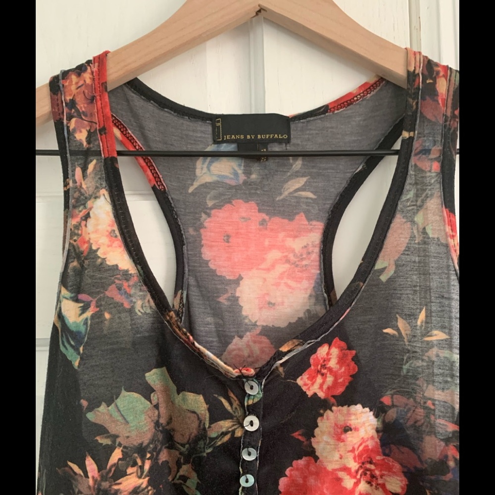 Cute Floral Racerback Tank - Picture 2 of 5